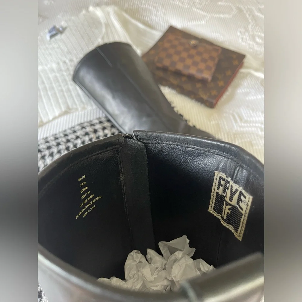 FRYE | Black Dorian Platform Boots - Picture 7 of 8